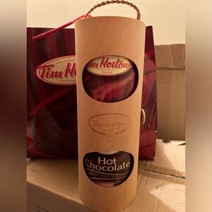 Coffee can gift box light particle wood with loop lock